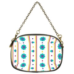 Beans Flower Floral Blue Chain Purses (one Side) 