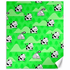 Animals Cow Home Sweet Tree Green Canvas 20  X 24  