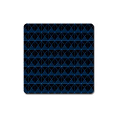 Colored Line Light Triangle Plaid Blue Black Square Magnet by Alisyart
