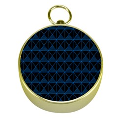 Colored Line Light Triangle Plaid Blue Black Gold Compasses by Alisyart