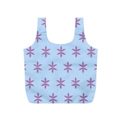 Flower Floral Different Colours Blue Purple Full Print Recycle Bags (s)  by Alisyart