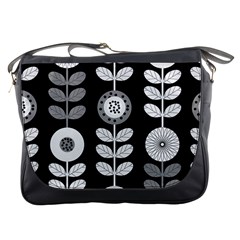 Floral Pattern Seamless Background Messenger Bags by Simbadda