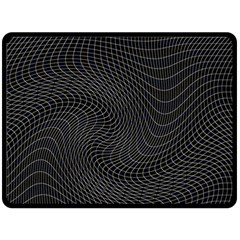 Distorted Net Pattern Double Sided Fleece Blanket (large)  by Simbadda