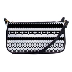Love Heart Triangle Circle Black White Shoulder Clutch Bags by Alisyart