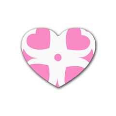 Love Heart Valentine Pink White Sweet Heart Coaster (4 Pack)  by Alisyart