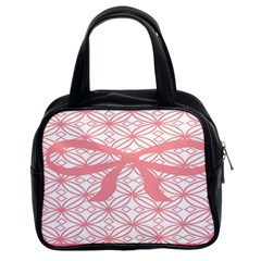 Pink Plaid Circle Classic Handbags (2 Sides) by Alisyart