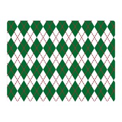 Plaid Triangle Line Wave Chevron Green Red White Beauty Argyle Double Sided Flano Blanket (mini)  by Alisyart
