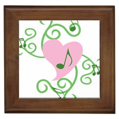 Sweetie Belle s Love Heart Music Note Leaf Green Pink Framed Tiles