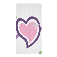 Sweetie Belle s Love Heart Star Music Note Green Pink Purple Shower Curtain 36  X 72  (stall)  by Alisyart
