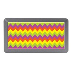 Colorful Zigzag Stripes Background Memory Card Reader (mini) by Simbadda