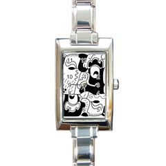 Mexico Rectangle Italian Charm Watch by Valentinaart