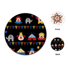 Circus  Playing Cards (round)  by Valentinaart