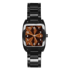 Fractal Patterns Stainless Steel Barrel Watch by Simbadda