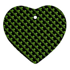 St Patrick S Day Background Heart Ornament (two Sides) by Simbadda