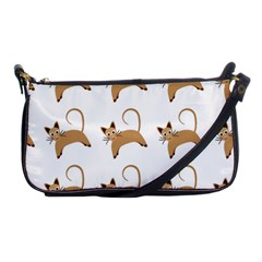 Cute Cats Seamless Wallpaper Background Pattern Shoulder Clutch Bags by Simbadda