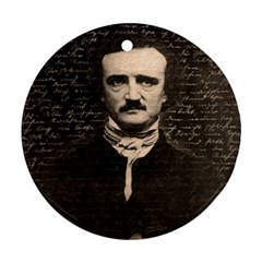 Edgar Allan Poe  Round Ornament (two Sides) by Valentinaart