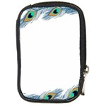 Beautiful Frame Made Up Of Blue Peacock Feathers Compact Camera Cases Front