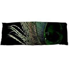 Feather Peacock Drops Green Body Pillow Case Dakimakura (two Sides) by Simbadda