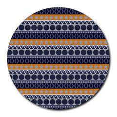 Abstract Elegant Background Pattern Round Mousepads by Simbadda