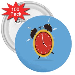 Alarm Clock Weker Time Red Blue 3  Buttons (100 Pack) 