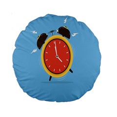 Alarm Clock Weker Time Red Blue Standard 15  Premium Round Cushions