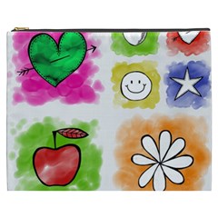 A Set Of Watercolour Icons Cosmetic Bag (xxxl)  by Amaryn4rt