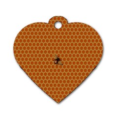 The Lonely Bee Dog Tag Heart (two Sides) by Amaryn4rt