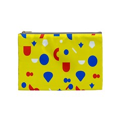 Circle Triangle Red Blue Yellow White Sign Cosmetic Bag (medium) 
