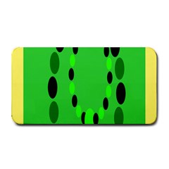 Circular Dot Selections Green Yellow Black Medium Bar Mats by Alisyart