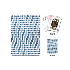 Circle Blue Grey Line Waves Playing Cards (mini) 