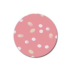Drug Pink Rubber Coaster (round)  by Alisyart