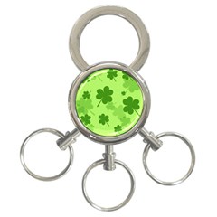 Leaf Clover Green Line 3-ring Key Chains by Alisyart