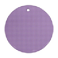 Purple Tablecloth Plaid Line Ornament (round) by Alisyart