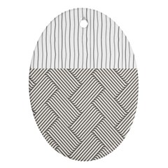 Lines And Stripes Patterns Oval Ornament (two Sides) by TastefulDesigns