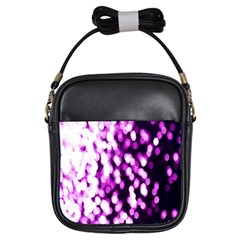 Bokeh Background In Purple Color Girls Sling Bags by Amaryn4rt