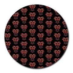 Dark Conversational Pattern Round Mousepads by dflcprints
