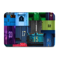 Door Number Pattern Plate Mats by Amaryn4rt