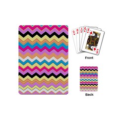 Chevrons Pattern Art Background Playing Cards (mini)  by Amaryn4rt