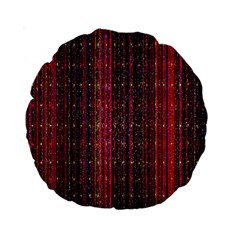 Colorful And Glowing Pixelated Pixel Pattern Standard 15  Premium Round Cushions by Amaryn4rt