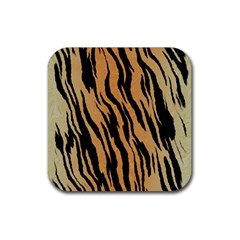 Tiger Animal Print A Completely Seamless Tile Able Background Design Pattern Rubber Square Coaster (4 Pack)  by Amaryn4rt