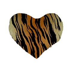 Tiger Animal Print A Completely Seamless Tile Able Background Design Pattern Standard 16  Premium Flano Heart Shape Cushions by Amaryn4rt