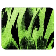 Green Tiger Background Fabric Animal Motifs Double Sided Flano Blanket (medium)  by Amaryn4rt