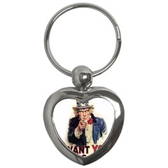 Uncle Sam Key Chains (heart)  by Valentinaart