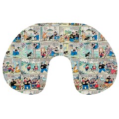 Old Comic Strip Travel Neck Pillows by Valentinaart