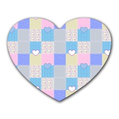 Patchwork Heart Mousepads by Valentinaart
