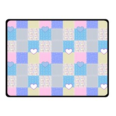 Patchwork Double Sided Fleece Blanket (small)  by Valentinaart