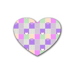 Patchwork Heart Coaster (4 Pack)  by Valentinaart