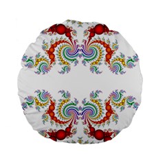 Fractal Kaleidoscope Of A Dragon Head Standard 15  Premium Flano Round Cushions by Amaryn4rt