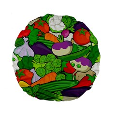 Vegetables  Standard 15  Premium Flano Round Cushions by Valentinaart