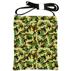 Camo Woodland Shoulder Sling Bags by sifis